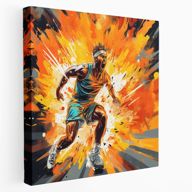Sportliche Explosion Leinwandbild