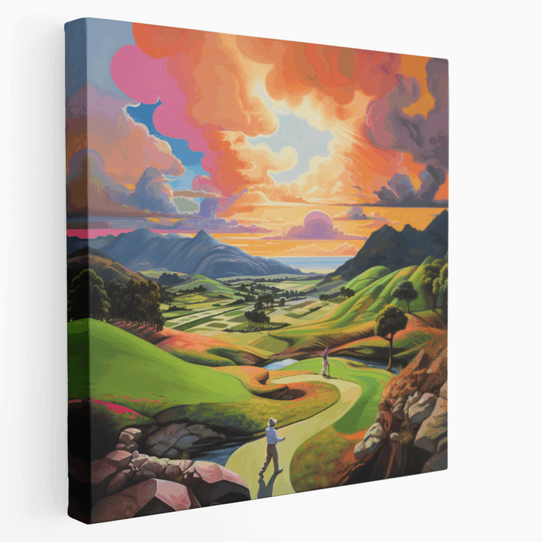 Leinwandbild Golfplatzlandschaft