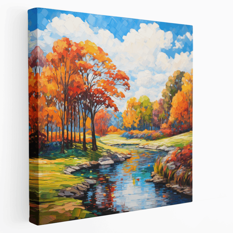 Herbstliche Golfplatz-Impression Leinwandbild