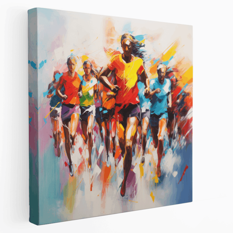 Abstraktes Läufer Acryl Leinwandbild