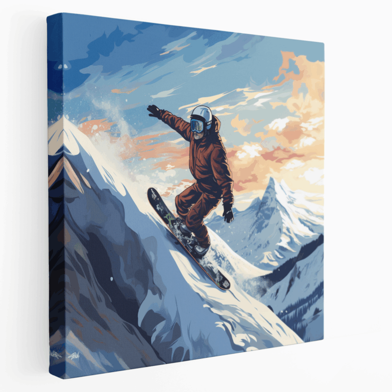 Moderne Snowboarder Leinwandbild
