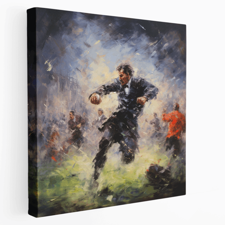 Lebendiges Fußballspiel Leinwandbild