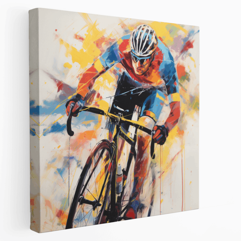 Expressive Fahrradkunst Leinwandbild