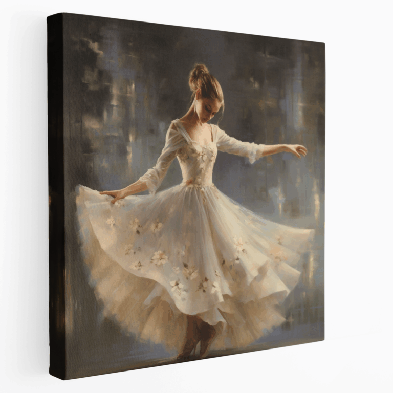 Anmutige Ballerina Leinwandbild im klassischen Stil