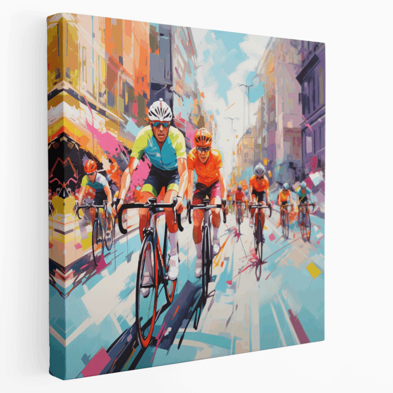 Leinwandbild Pop Art Radfahrer