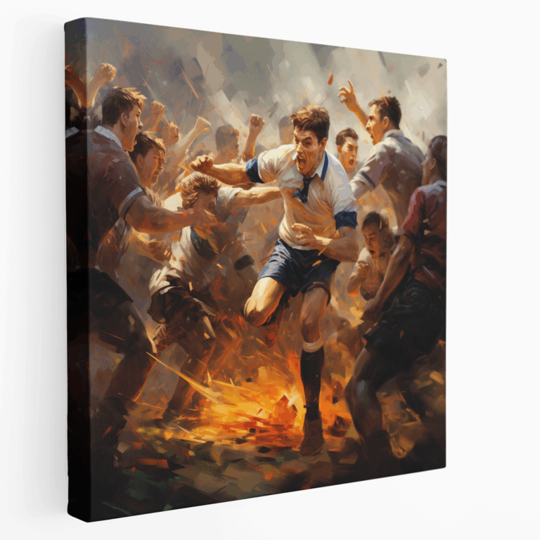 Fußball Action Leinwandbild