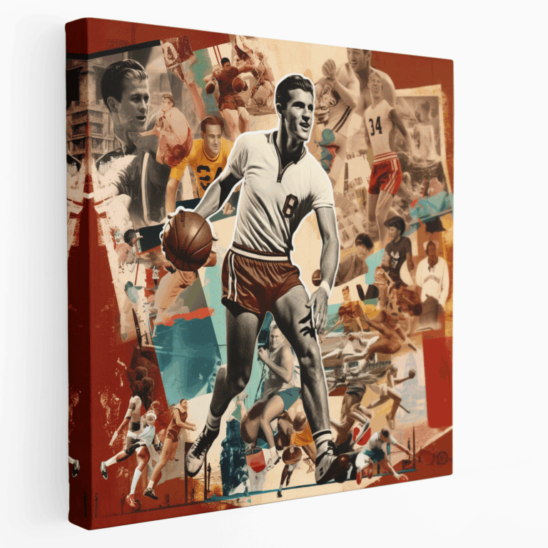Sportliche Collage Leinwandbild