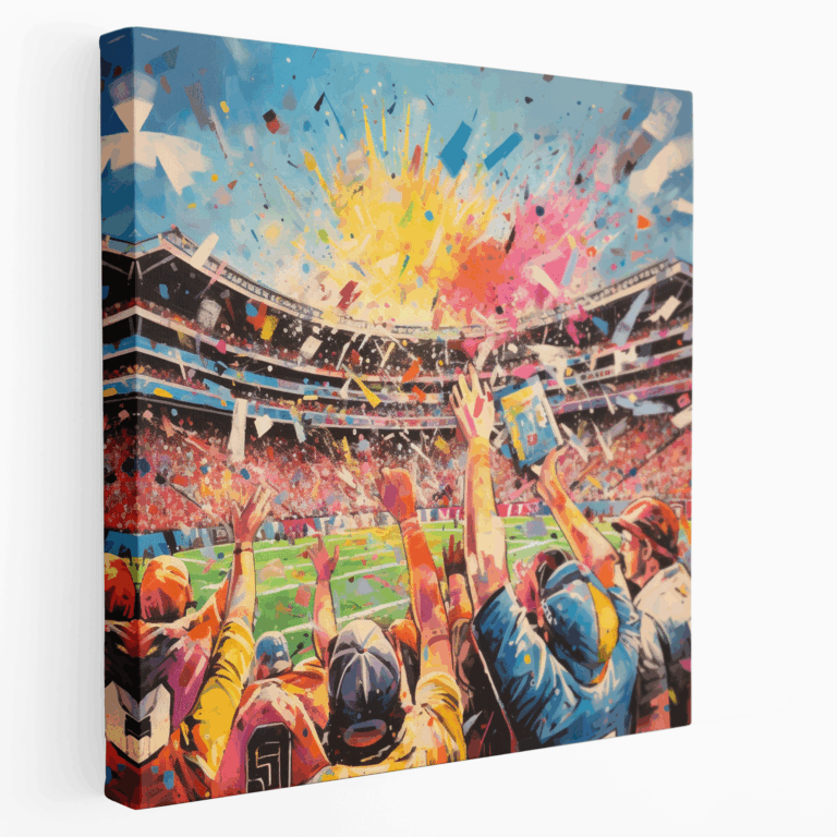 Fußballstadion Leinwandbild in Pop-Art-Stil