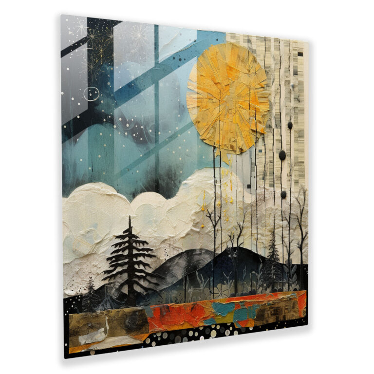 Sturm Elemente Glasbild - Sturm Glasbild Wanddekoration