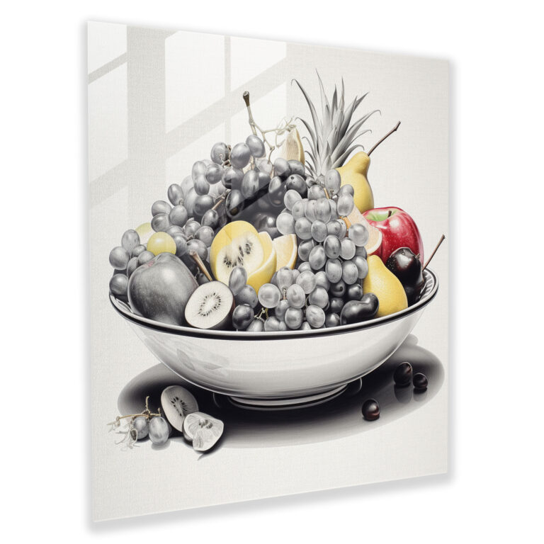 Glasbild Obstschale - Stillleben Schönheit der Natur Glasbild Wohnkultur