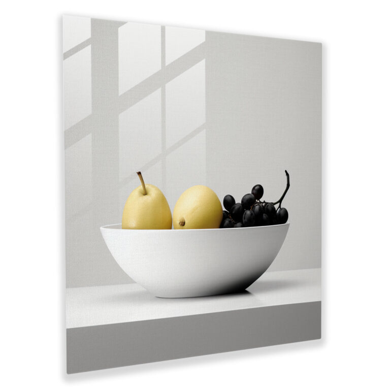 Glasbild: Einfachheit Schale - Stillleben Minimalistisch Glaskunst Glas Wandkunst