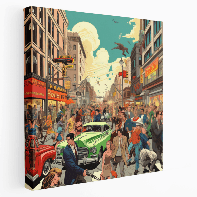 Leinwandbild Street Art Superhelden