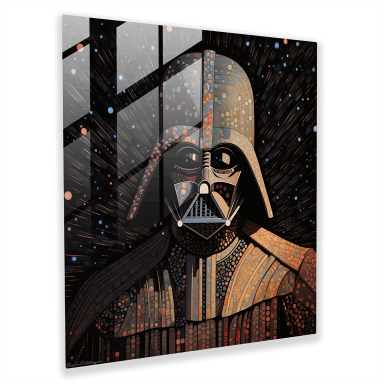 Vader Pointillismus Glas Wandkunst Dekoration