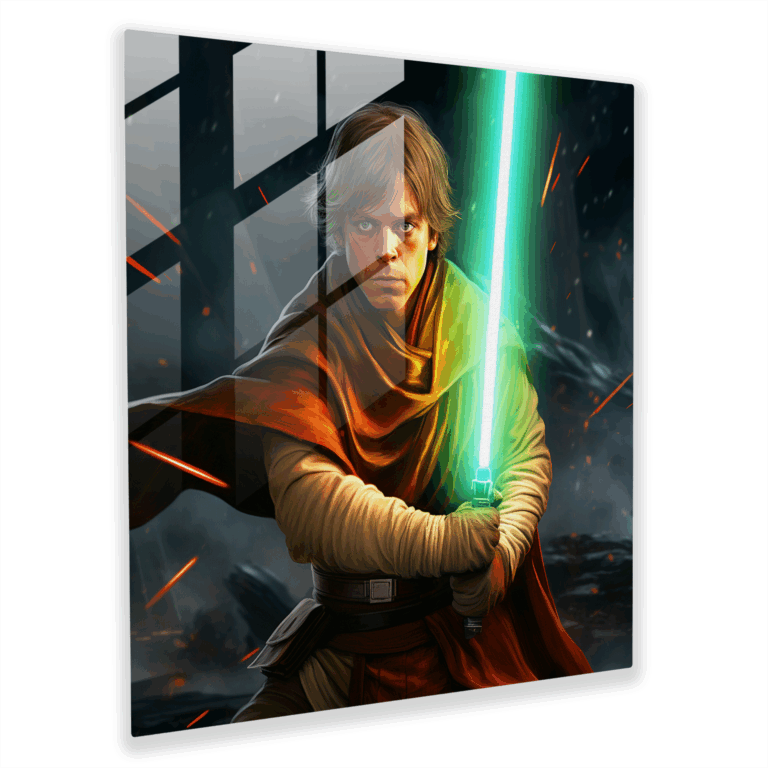 Futuristische Allegorie Luke Skywalker Glasbild