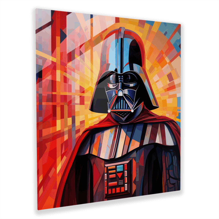 Geheimnisvolle Anziehungskraft Darth Vader Glasbild