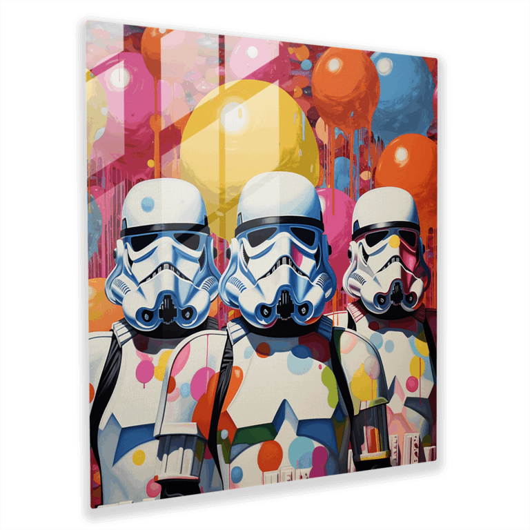 Buntes Brigade Glasbild