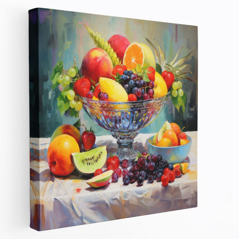Leinwandbild - Obstschale - Wanddekoration