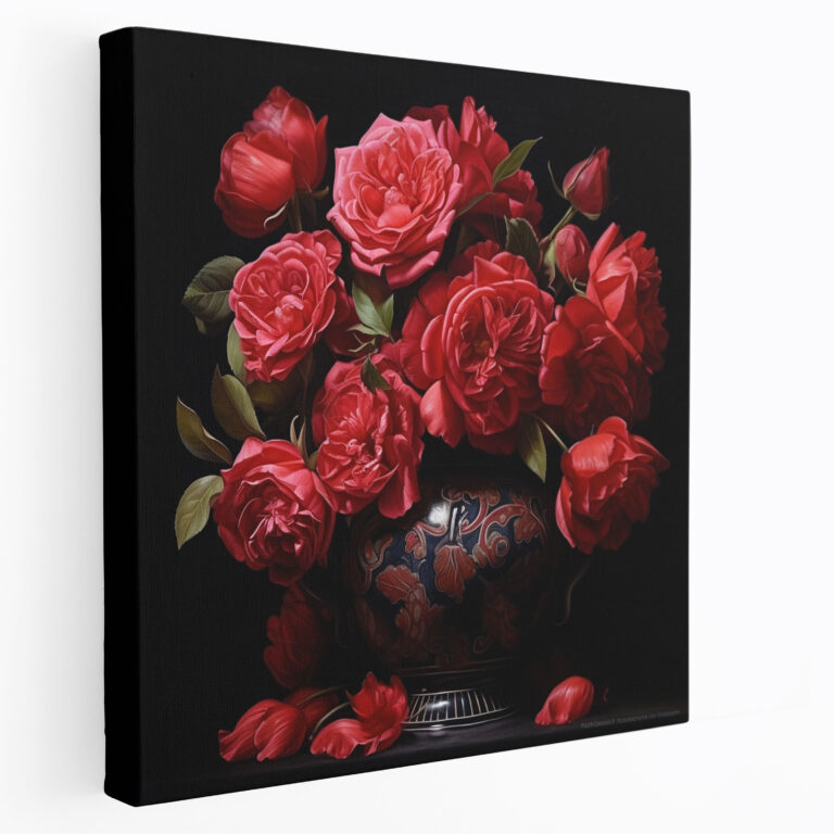 Wandkunst Stillleben - Rote Rosen - Stillleben Rote Rosen Wohnkultur Wandkunst