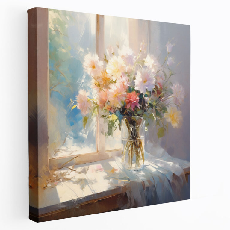 Leinwandbild im Stil impressionistischer Malerei - Wandbild - Stillleben Leinwand Wandbild Wohnkultur - Wandkunst