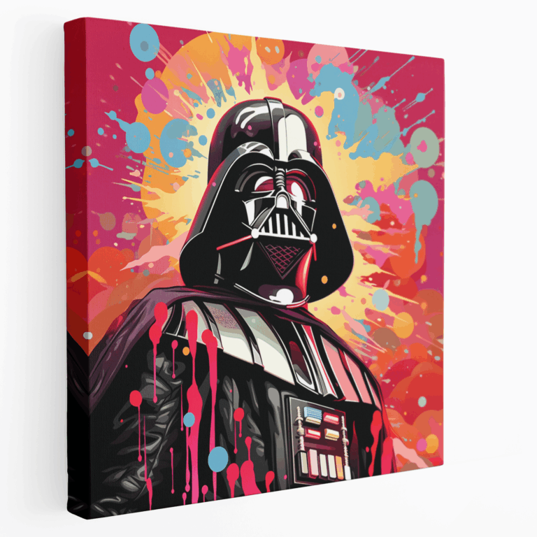 Dynamisches Darth Vader Pop-Art Leinwandbild