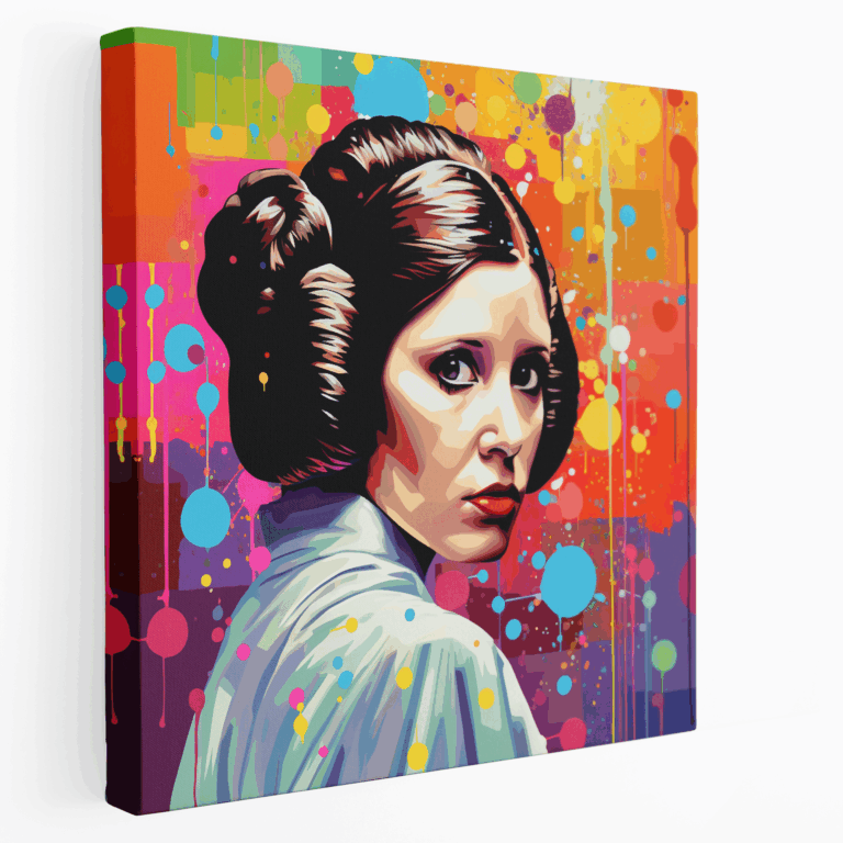Hologramm Pop Art Leinwandbild von Prinzessin Leia