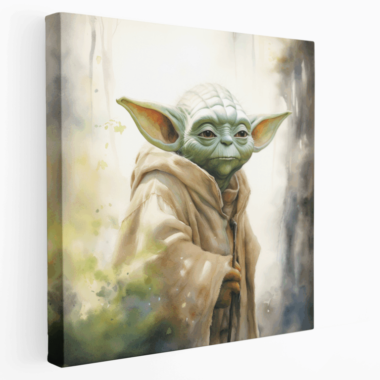 Yoda Gelassenheit Aquarell Leinwandbild