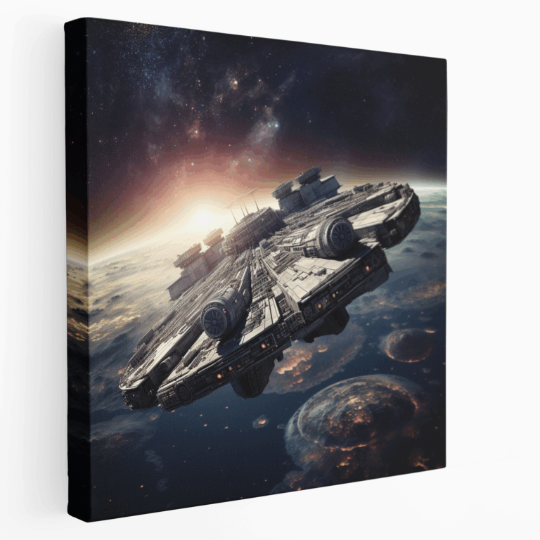 Millennium Falcon Weltraum Panorama Leinwandbild