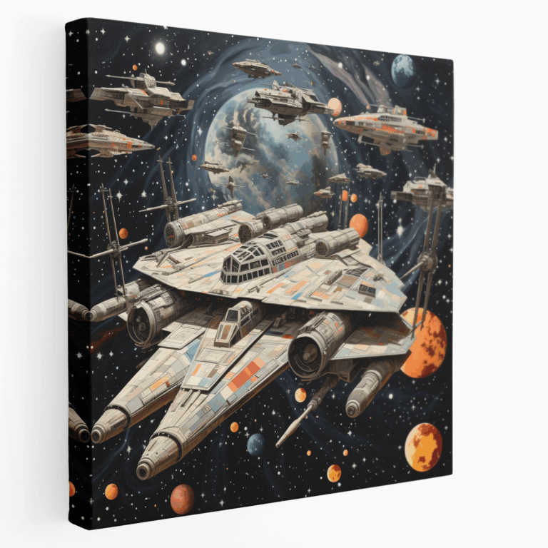 Leinwandbild Star Wars Raumschiffe Collage