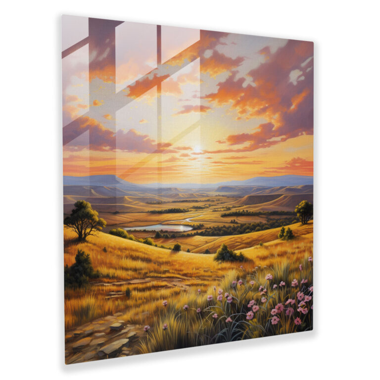 Sonnenaufgang Ruhe Glasbild - Sonnenaufgang Glas Kunst Sonnenaufgang Wanddekoration