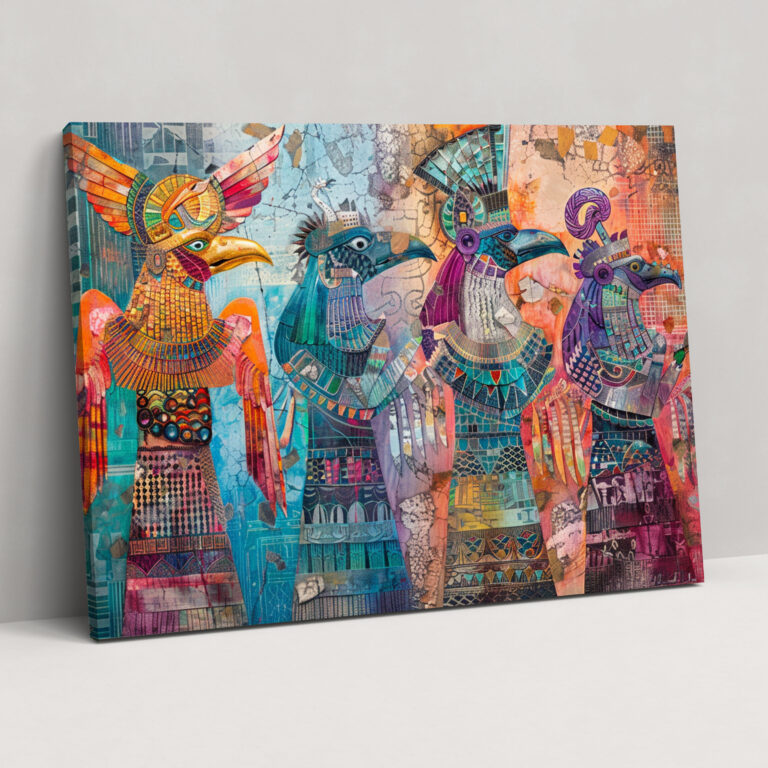 Sumerische Wandkunst - Leinwandbild für die Wanddekoration der Sumerer