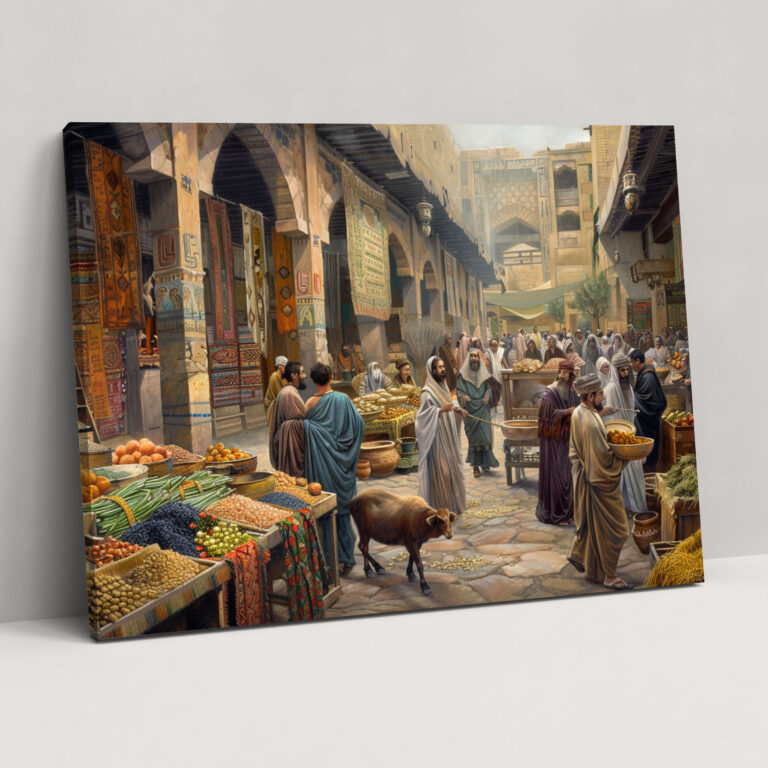 Sumerische Wandkunst - Leinwandbild Sumerische Wandkunst