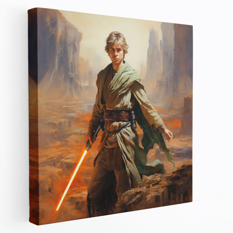 Luke Skywalker auf Tatooine Leinwandbild - Star Wars Dekoration für Zuhause