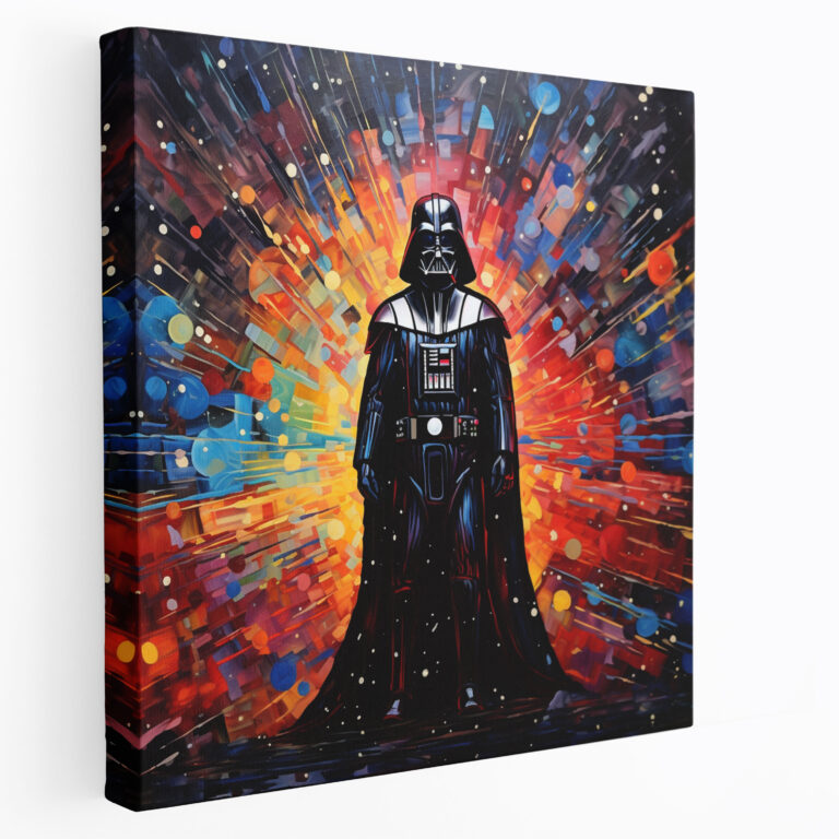 Star Wars Leinwandbild - Abstraktes Darth Vader Galaxy - Wanddekoration Wandkunst Leinwandbild