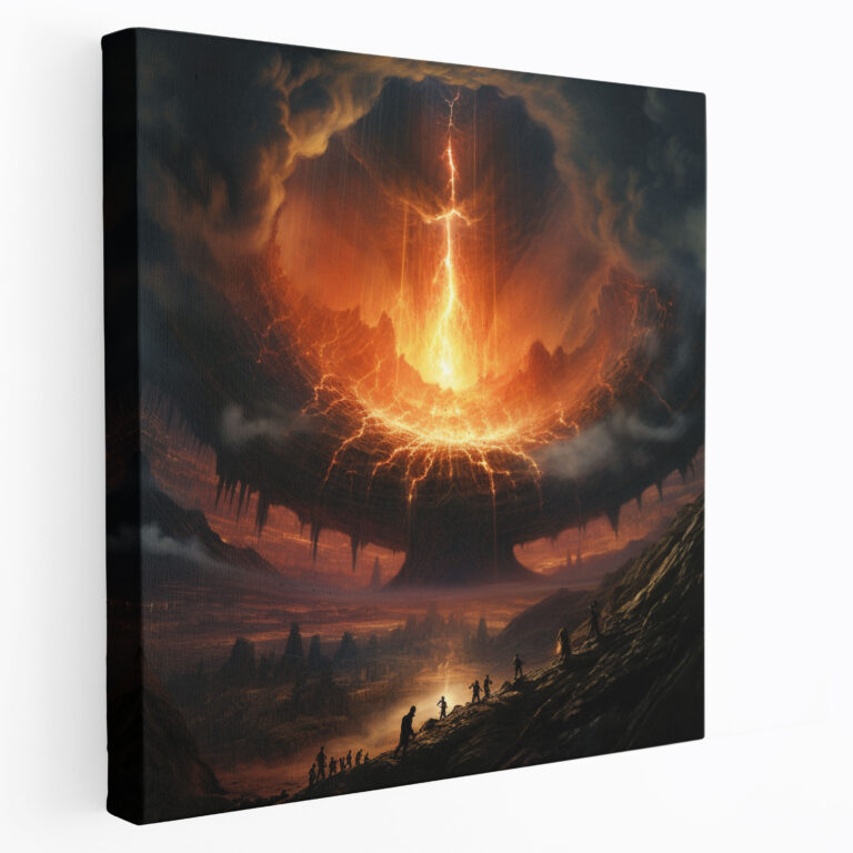 Leinwandbild Der Herr der Ringe - Die Zerstörung des Rings - Der Herr der Ringe Leinwand Triumph