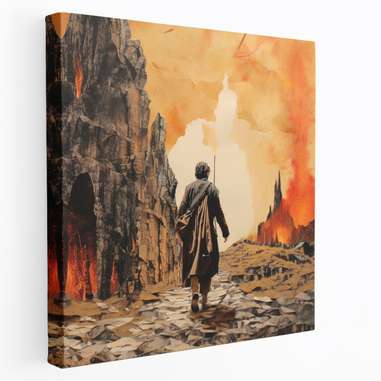 Leinwandbild Herr der Ringe - Reise durch Mordor Wandkunst