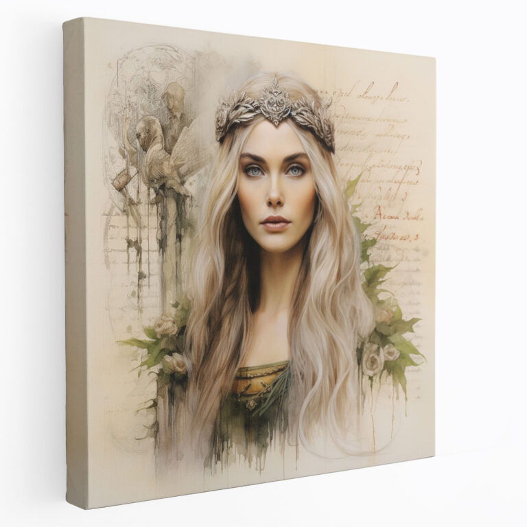 Der Herr der Ringe Wandkunst - Rivendell Kalligrafie - Leinwandbild Kalligrafie