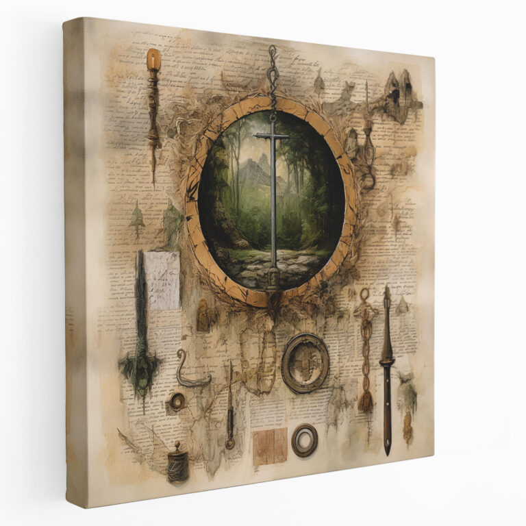 Leinwandbild Der Herr der Ringe - Leinwandbild Herr der Ringe Wandkunst Nostalgie Wohnkultur