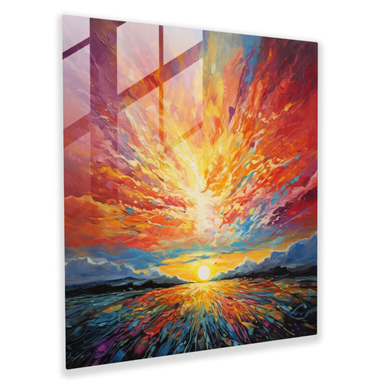 Die Schönsten Landschaften Der Welt - Atemberaubendes Sonnenuntergang Glasbild - Wanddekoration Die Schönsten Landschaften Der Welt Atemberaubender Sonnenuntergang