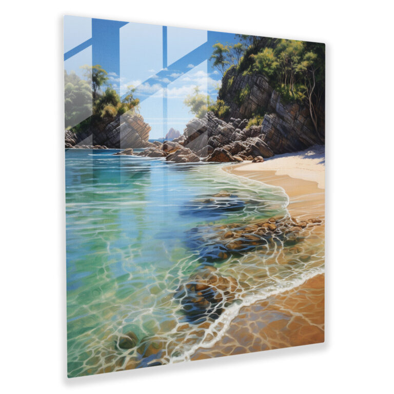 Die wunderschönsten Landschaften der Welt - Majestätisches Glasbild - Home Dekoration kristallklare Gewässer moderne Kunst