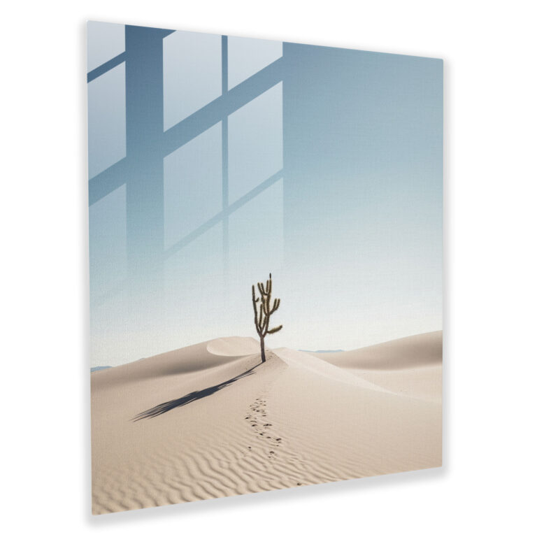 Die Schönsten Landschaften Der Welt - Minimalistisches Wüsten Glasbild - Minimalismus Glas Wandkunst Wohnkultur