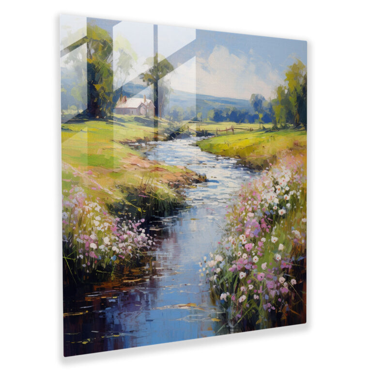 Die Schönsten Landschaften der Welt - Impressionistisches Landschafts-Glasbild - Heimdekoration Wanddekoration Die Schönsten Landschaften der Welt