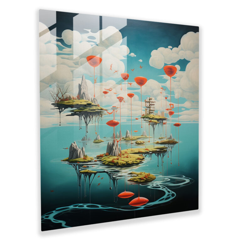 Die schönsten Landschaften der Welt - Surrealistisches Traum Glasbild - Wanddekoration mit den schönsten Landschaften der Welt moderne Kunst Glas-Kunst.