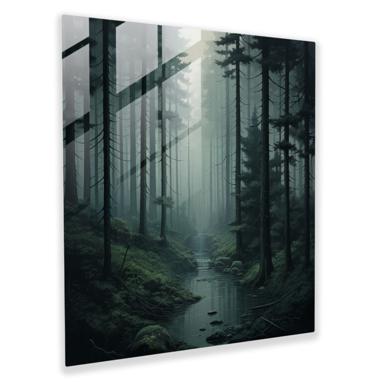 Die Schönsten Landschaften Der Welt - Verzauberter Wald Glasbild - Die Schönsten Landschaften Der Welt Glasbild Die Schönsten Landschaften Der Welt Nebeliger Wald