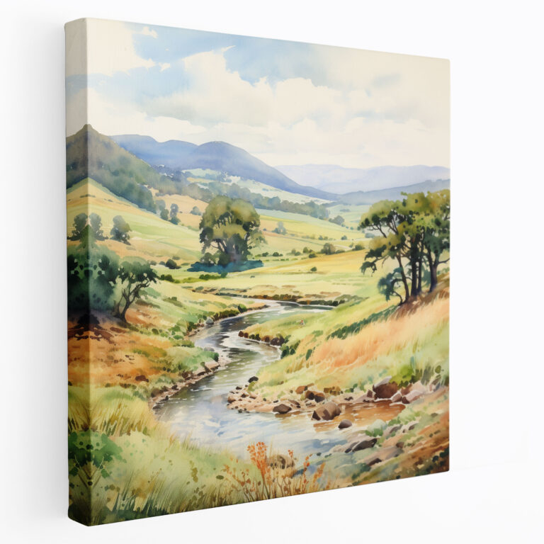 Die schönsten Landschaften der Welt: Leinwandbild der idyllischen Landschaft - Die schönsten Landschaften der Welt Idyllische Landschaft Wandkunst.