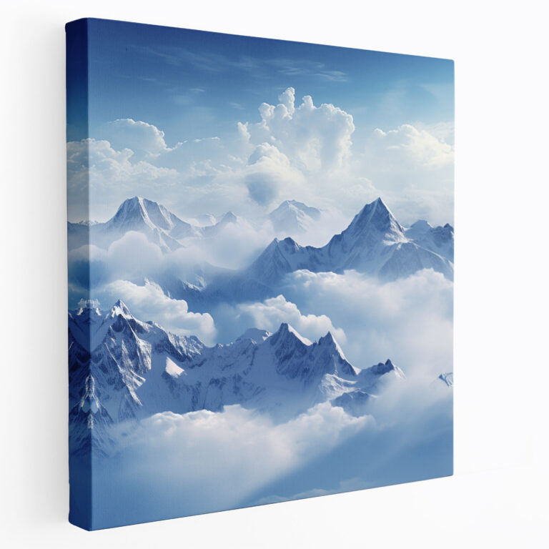 Die schönsten Landschaften der Welt - Majestätisches Bergpanorama Leinwandbild - Weltweit schönste Landschaften Wohnkultur Leinwand Majestätisch