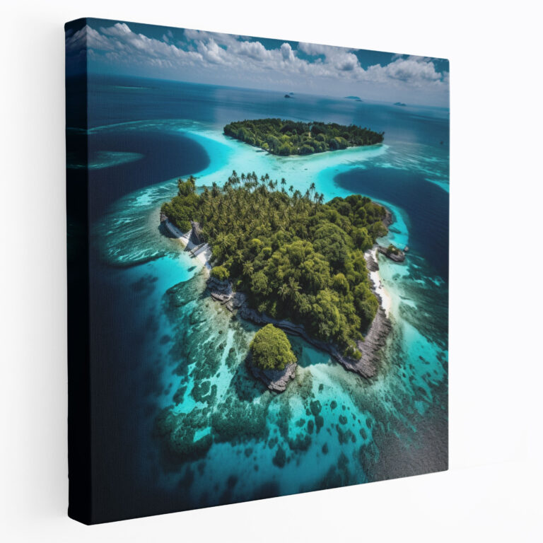 Die schönsten Landschaften der Welt - Tropische Insel Leinwandbild - Weltweit schönste Landschaften Leinwandbild Wandkunst