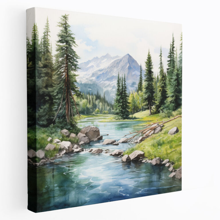 Die schönsten Landschaften der Welt - Friedlicher See Leinwandbild - Die schönsten Landschaften der Welt Leinwand Leinwand Wandkunst.