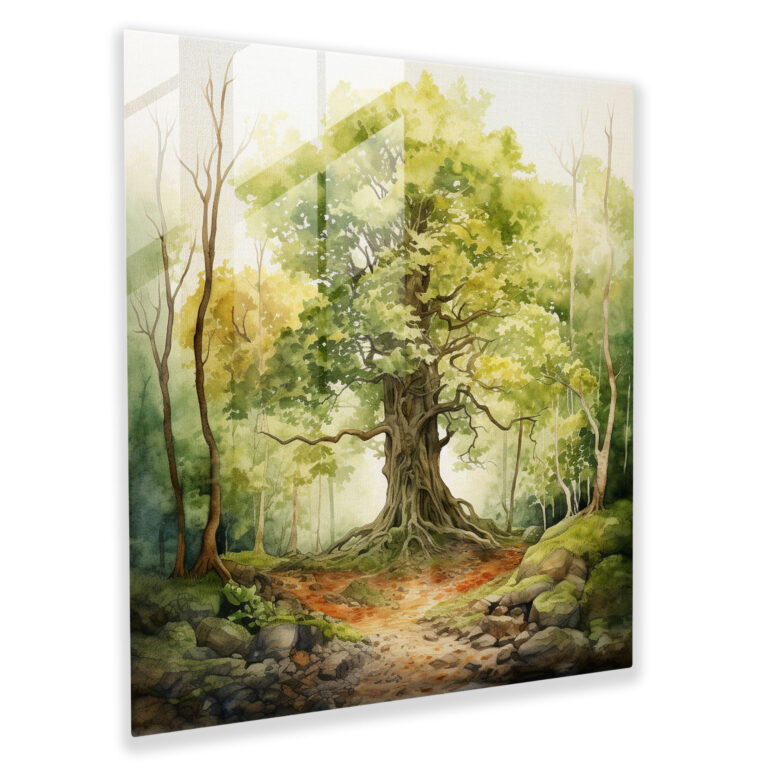 Glasbild Baum des Lebens - Wanddekoration Moderne Kunst
