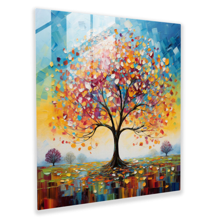 Baum des Lebens Glasbild - Glas Kunst Wanddekoration Wohnkultur