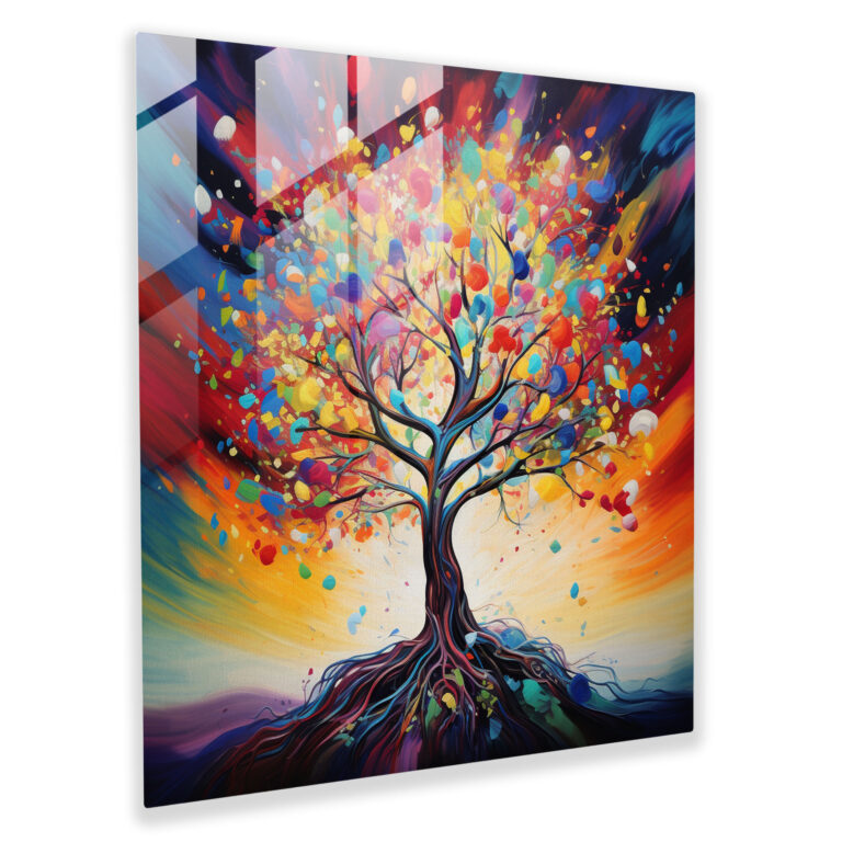 Belebendes Baum des Lebens Wandbild - Baum des Lebens Leinwandbild Wandkunst